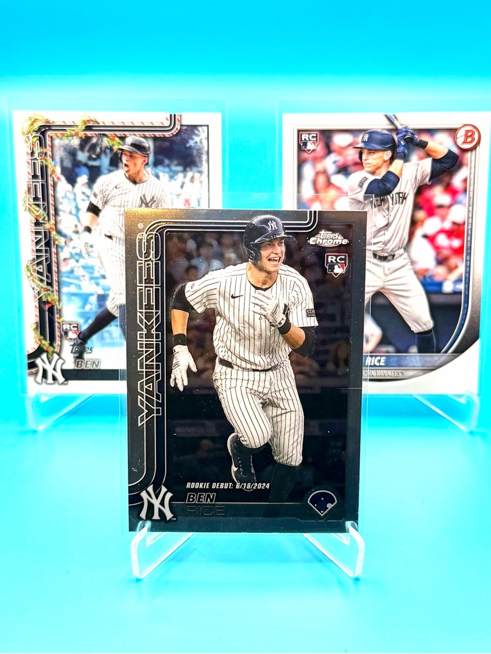 🔥Ben Rice Rookie Lot! 🔥Topps Chrome & Holiday Rookie + Bowman Rookie! 🤩 - Picture 8 of 8
